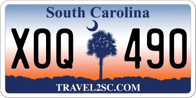 SC license plate XOQ490