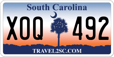 SC license plate XOQ492