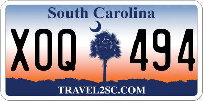 SC license plate XOQ494
