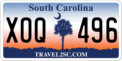 SC license plate XOQ496