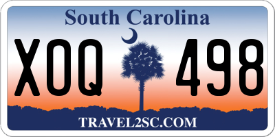 SC license plate XOQ498
