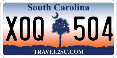SC license plate XOQ504