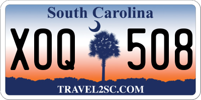 SC license plate XOQ508