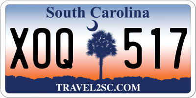 SC license plate XOQ517