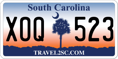 SC license plate XOQ523