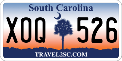 SC license plate XOQ526