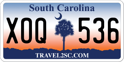 SC license plate XOQ536