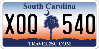 SC license plate XOQ540