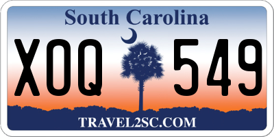 SC license plate XOQ549