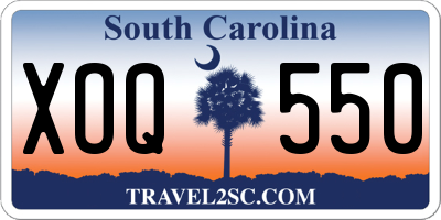 SC license plate XOQ550