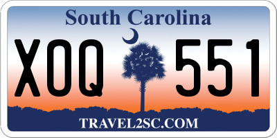 SC license plate XOQ551