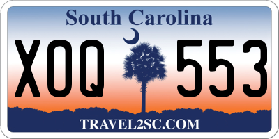 SC license plate XOQ553