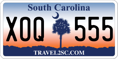 SC license plate XOQ555