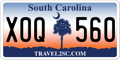 SC license plate XOQ560