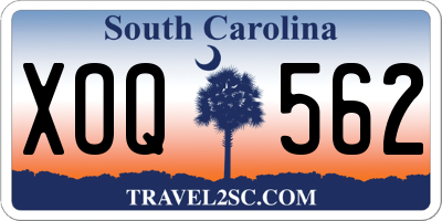SC license plate XOQ562