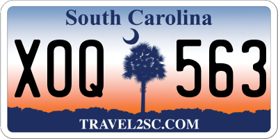 SC license plate XOQ563