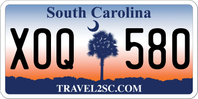 SC license plate XOQ580