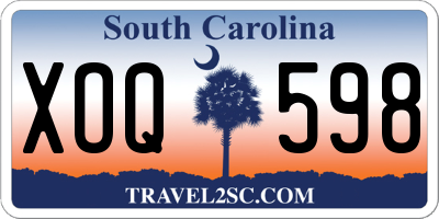 SC license plate XOQ598