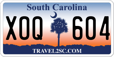 SC license plate XOQ604