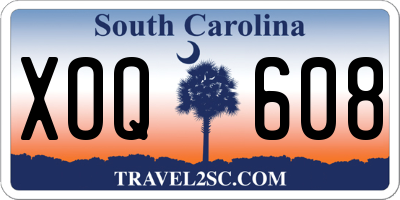 SC license plate XOQ608
