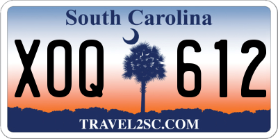 SC license plate XOQ612
