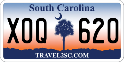 SC license plate XOQ620