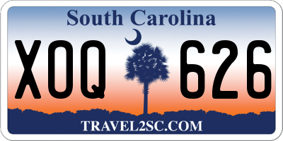 SC license plate XOQ626