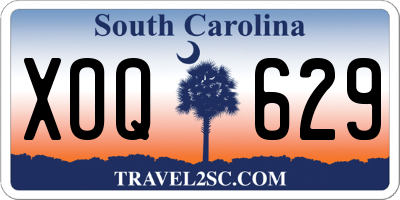 SC license plate XOQ629
