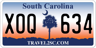 SC license plate XOQ634
