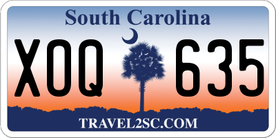 SC license plate XOQ635