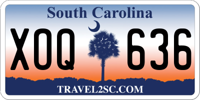 SC license plate XOQ636