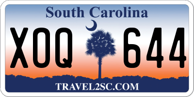 SC license plate XOQ644