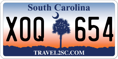 SC license plate XOQ654