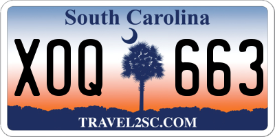 SC license plate XOQ663
