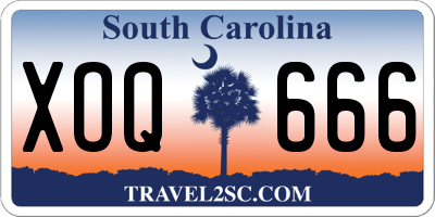 SC license plate XOQ666