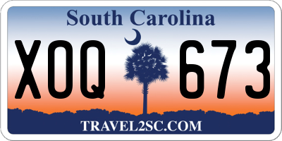 SC license plate XOQ673