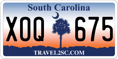 SC license plate XOQ675
