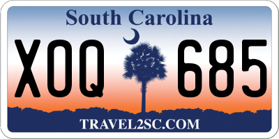 SC license plate XOQ685