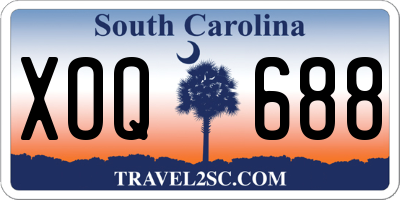 SC license plate XOQ688