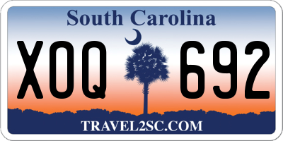 SC license plate XOQ692