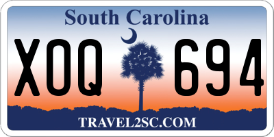 SC license plate XOQ694
