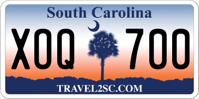 SC license plate XOQ700
