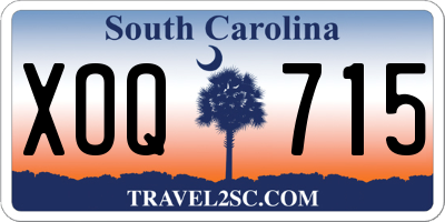SC license plate XOQ715