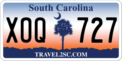 SC license plate XOQ727