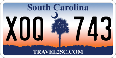 SC license plate XOQ743