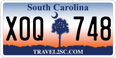 SC license plate XOQ748