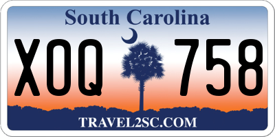 SC license plate XOQ758