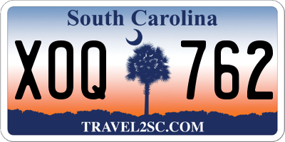 SC license plate XOQ762
