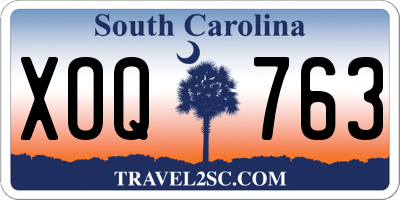 SC license plate XOQ763