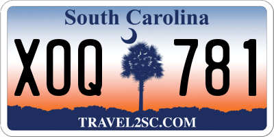 SC license plate XOQ781